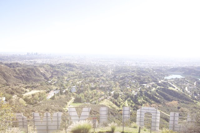 Hollywood Sign Over Griffith Park