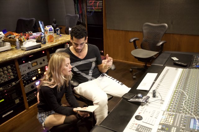 Marc Kinchen and Anabel Englund at the Recording Studio