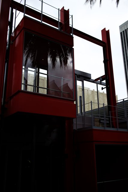 Vibrant Red Building in Urban Altadena