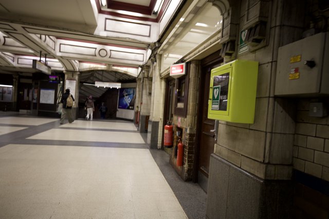 Underground Metro Station Platform and Corridor