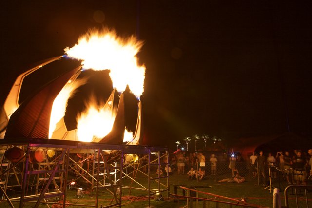 Burning Bonfire at Coachella