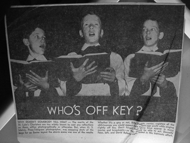 Boys' Choir in the Newspaper