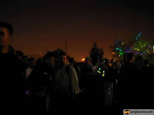 Night Vigil with a Crowd of People