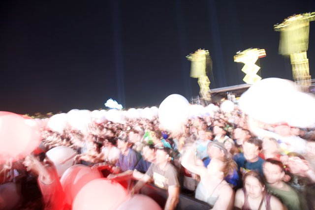 Blurry Night of Music and Balloons