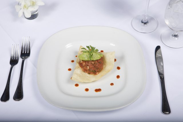 Food Presentation on a White Plate