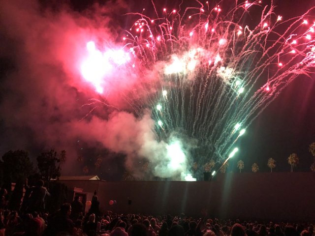 Explosive Fireworks at Los Angeles Concert