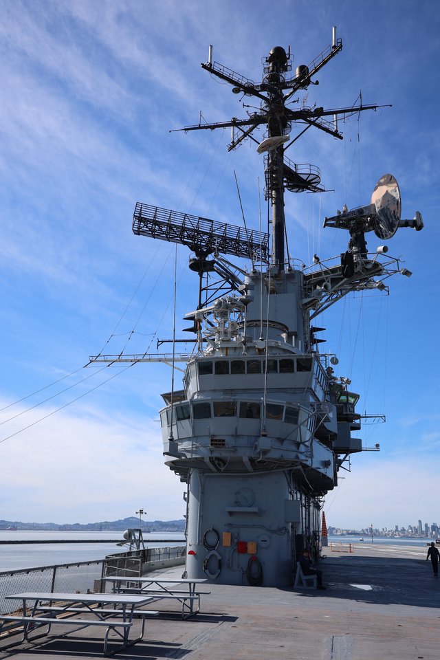 USS Hornet Aircraft Carrier Island and Bridge Tower