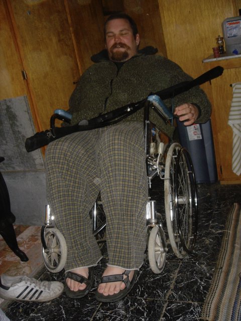 Flea F in his Wheelchair