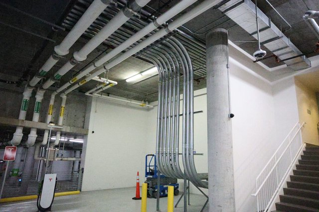 Industrial HVAC Installation in Underground Parking Facility