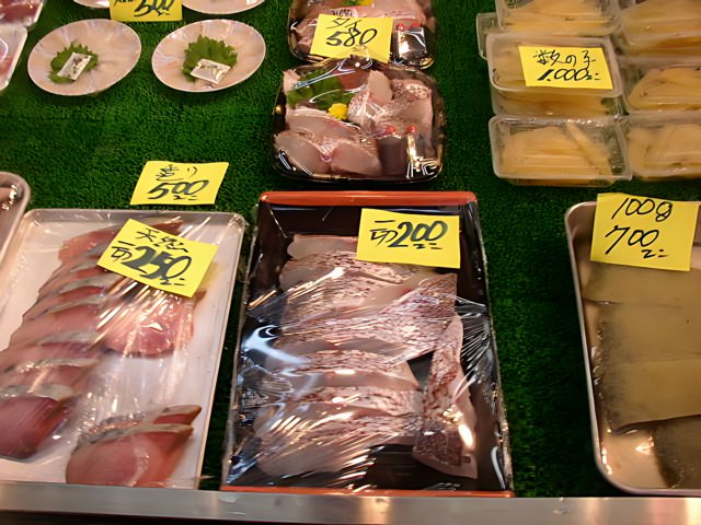 A Butcher Shop Display in Tokyo's Food Market