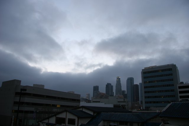 The Urban Metropolis Under a Cloudy Sky