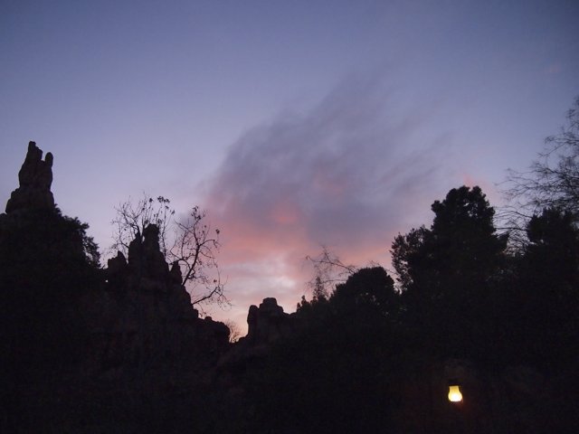 Sunset over the Disneyland Mountains