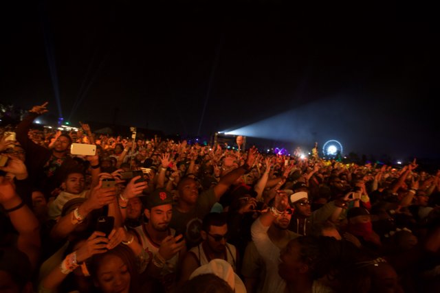 Phone-Wielding Crowd at Coachella Concert