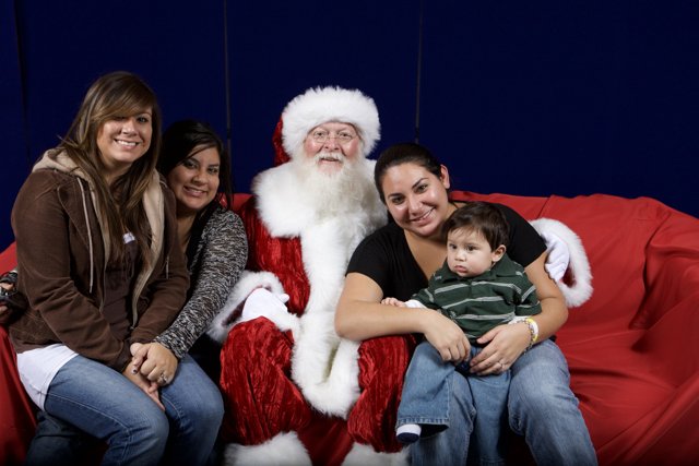 Celebrating Christmas with Family and Santa