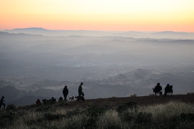 Sunset Silhouettes Atop Mount Diablo's Golden Ridge