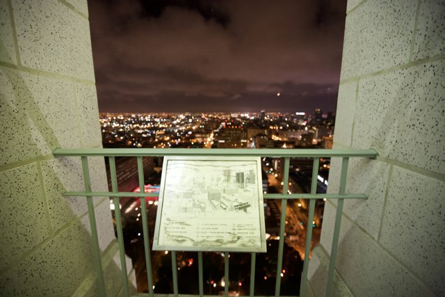 A City's Plaque At Night