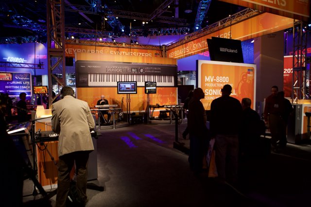 Display of Musical Instruments and Electronics at NAMM Convention