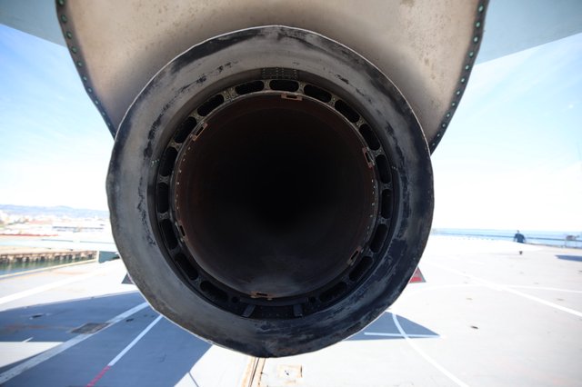 Inside the Jet Engine - Close-up View