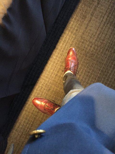 Red Shoes and a Suit