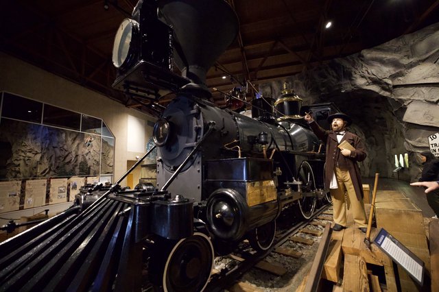 Historic Steam Locomotive Display at Railroad Museum