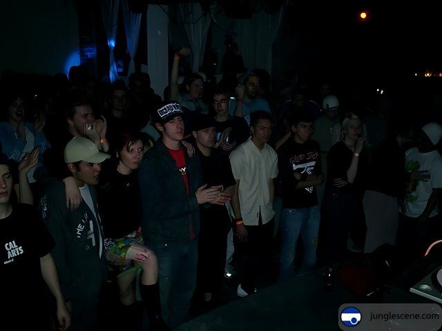 Nightclub Crowd Enjoys DJ Performance