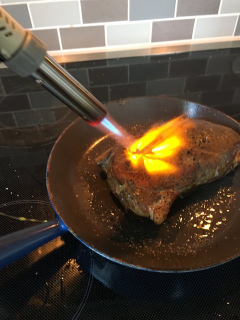 Sizzling Steak on the Grill