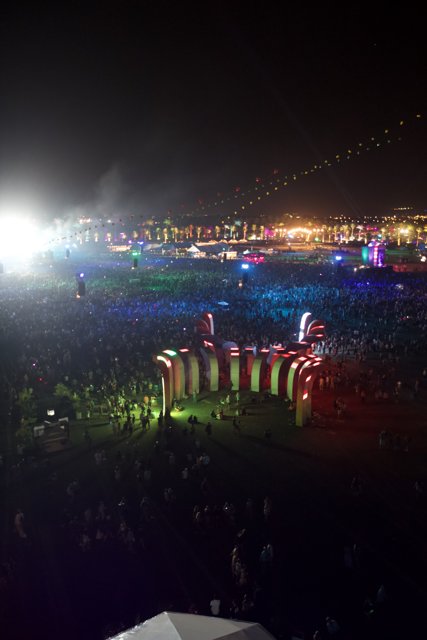 Nighttime festival frenzy