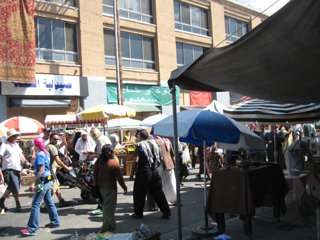 Busy Market Scene