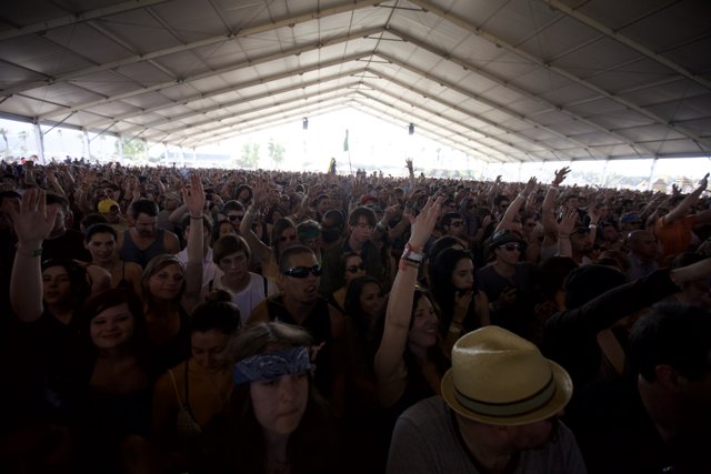 High Energy Crowd at Coachella Music Festival