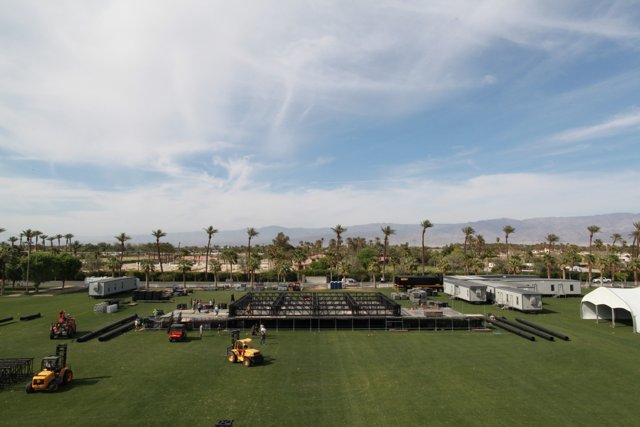 Tractor on the Coachella Stage Lawn