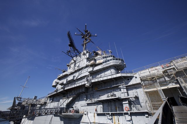 USS Hornet Aircraft Carrier Island Superstructure Close-Up