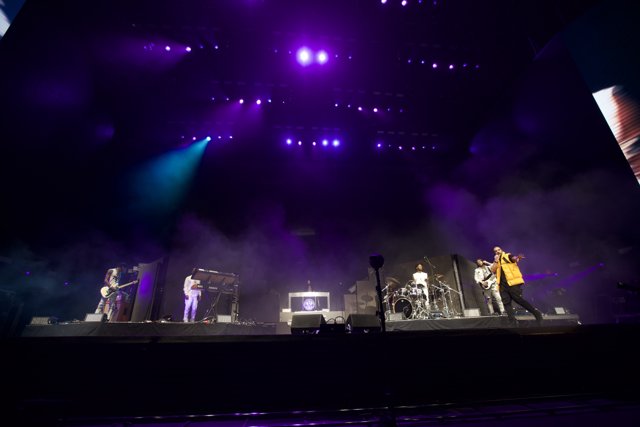 Drake Rocks Coachella Stage with Purple Lights and Smoke