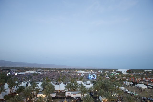 Dusk at Coachella Festival