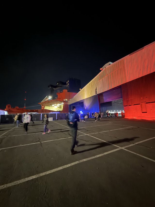 Illuminated Modern Architecture at Night Event Venue