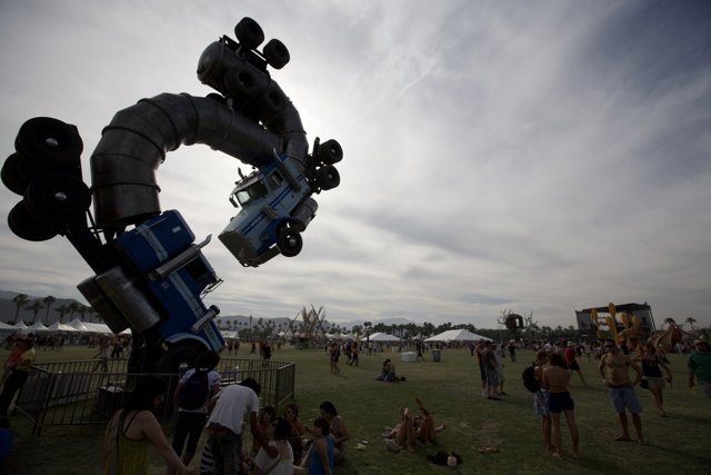 Larger Than Life Truck Sculpture at Coachella Festival