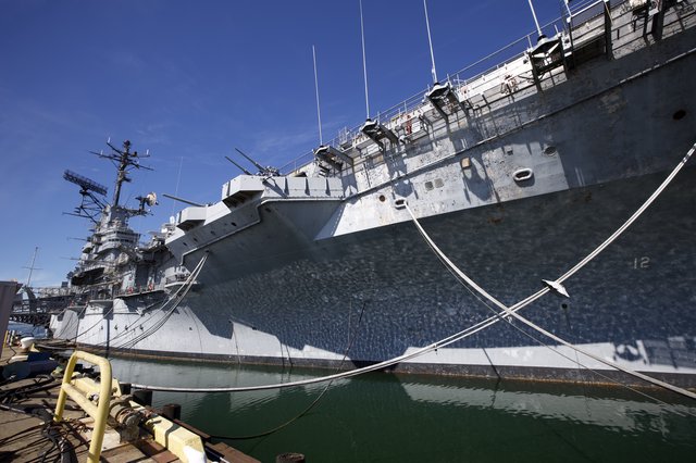 USS Hornet Aircraft Carrier Docked at Museum