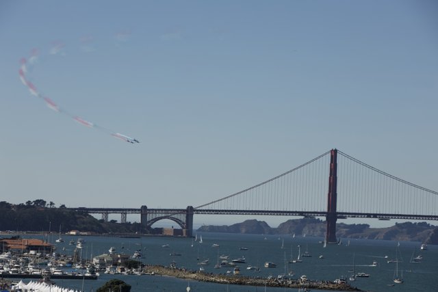 Soaring High: A Scenic Snapshot from Fleet Week Air Show 2023