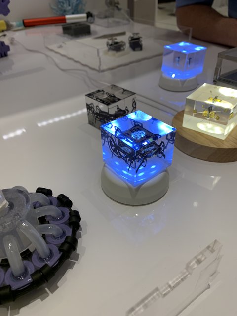 Electronic Devices on Crystal Table