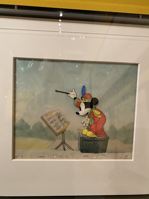 Mickey Mouse Painting in a Frame