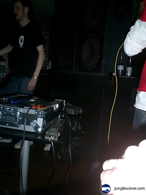 DJ pumps up the party