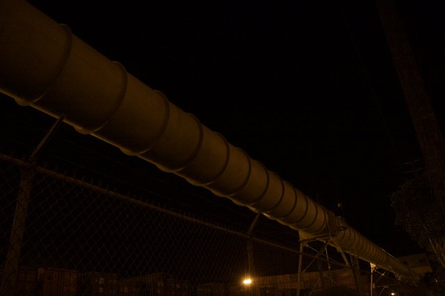 Towering Pipeline Fence