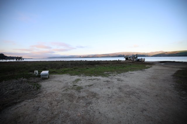 Twilight Shore with Shipwreck at Drakes Beach