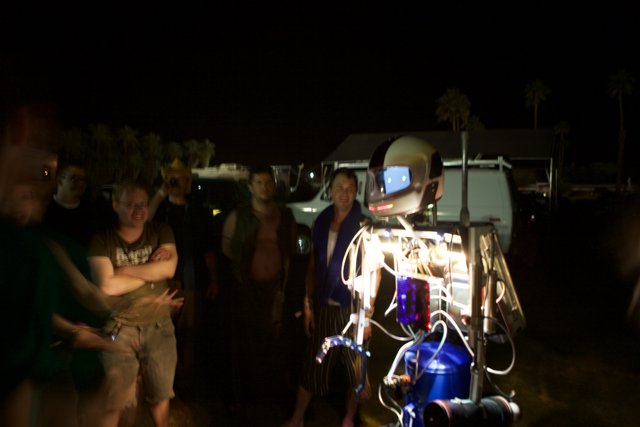 Nighttime Encounter with a Robot at Coachella 2007