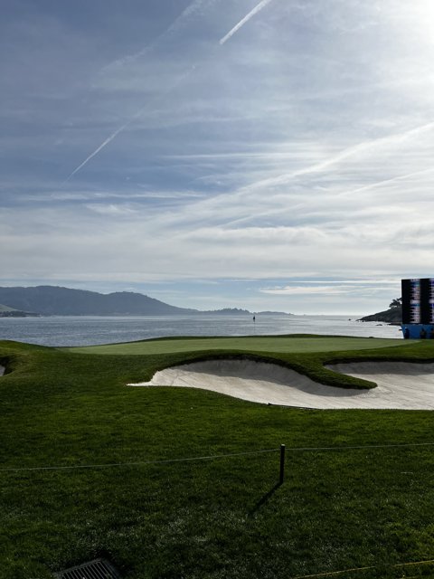 Teeing Up at the 18th Hole at Pebble Beach Golf Links