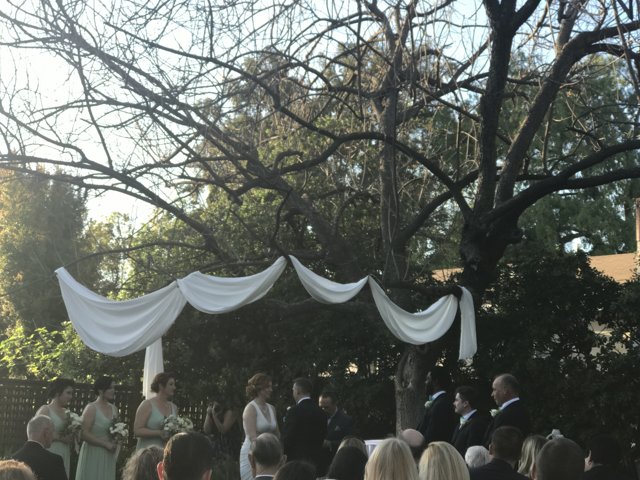 A Beautiful Backyard Wedding Ceremony