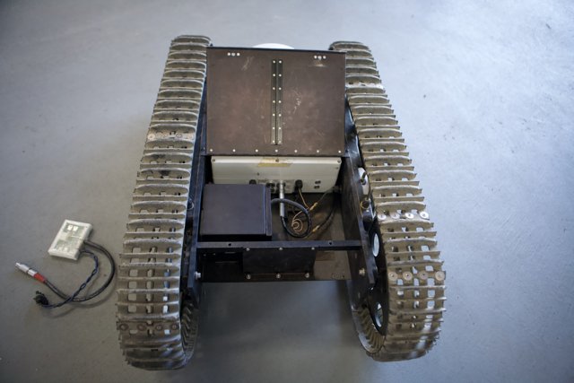 Military Robot with Remote Control and Weaponized Features