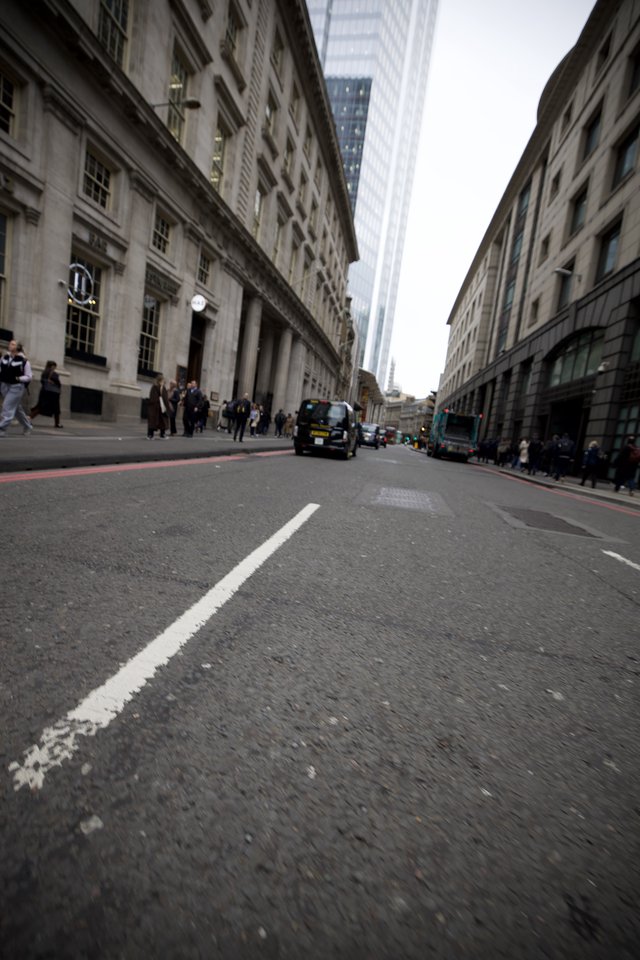 City Street View in London's Financial District