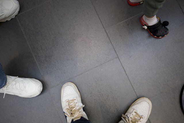 Gathered Feet at Baby Rave Dance Event