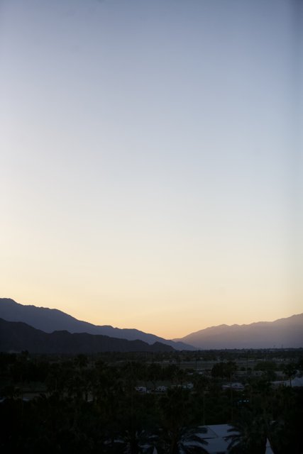 Majestic Sunset over Desert Mountains