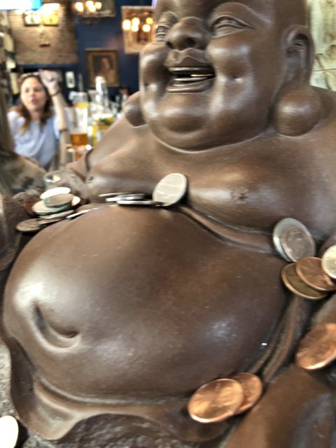Peaceful Buddha in the Pub
